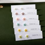 Colorful Handmade Ceramic Flower Earrings Z638