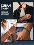 PROSTEEL Chain Bracelet Mens Women Man Jewelry Gifts Him Curb Chains Silver Bangle Stainless Steel Cuban Link Bracelets for Men