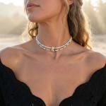 Seashell Surfer Necklaces Beach Handmade Choker Hawaiian Summer Fashion Pearl Necklace for Men Women Girls (Shell 1)