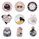 Certified Cat Lady Enamel Pins Cats Anti Depression Brooches Lapel Badges Custom Mental Health Jewelry Gift For Pet Lovers