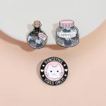 Certified Cat Lady Enamel Pins Cats Anti Depression Brooches Lapel Badges Custom Mental Health Jewelry Gift For Pet Lovers