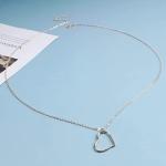 Yheakne Boho Long Heart Pendant Necklace Gold Outline Heart Necklace Chain Hollow Heart Drop Necklace Minimalist Necklace Jewelry for Women and Girls Gifts