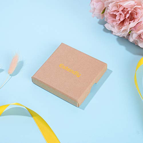 Estendly Dainty Gold Necklace Cubic Zirconia Pendant Stainless Steel Necklace for Women