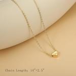 Gold Plated Tiny Heart Pendant Necklace for Women