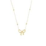 Gold Bow Choker Necklace for Women and Girls