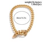 Kercisbeauty Gold Statement Belt Style Chunky Chain Choker Necklace for Women Girls Punk Jewelry for Special Occasion (Gold)