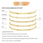 MBW Trendy Gold Bracelet Stack Set Fashion Jewelry