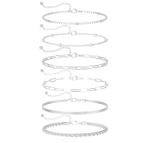 DEARMAY Silver Bracelet Set - Trendy Handmade Jewelry
