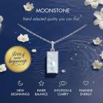 New Beginnings Rainbow Moonstone Sterling Silver Necklace