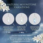 New Beginnings Rainbow Moonstone Sterling Silver Necklace