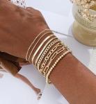 Dainty 14K Gold Plated Layered Chain Bracelets
