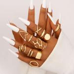 Gold Stackable Rings Set for Women, Open Stacking