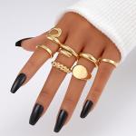 Gold Stackable Rings Set for Women, Open Stacking