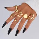 Gold Stackable Rings Set for Women, Open Stacking