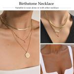 Emerald Birthstone Necklace - Dainty Gold Cubic Zirconia