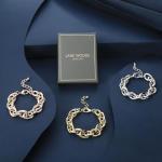 Lane Woods Gold Bracelets for Women 14k Gold Plated Chunky Thick Large Link Chain Bracelet