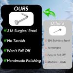 Colorful 120pcs L-Shaped Stainless Steel Nose Studs