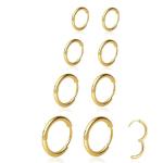 Gold Hoop Earrings Set - 4 Pairs for Everyone