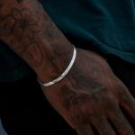 Zocomi Silver Chain Bracelets for Men Stainless Steel Stack Cuban Link Figaro Rope Chains Wrist Band Accessories Metal Mens Bracelet Pack Set Jewelry Gifts Him Male Pulsera Para Hombres 8.3 Inch