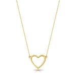 18k Gold Plated Heart Choker Necklace for Teen Girls