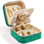 Travel Velvet Jewelry Box with Mirror, Gifts Case