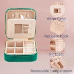 Travel Velvet Jewelry Box with Mirror, Gifts Case