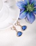 Handmade Sapphire Blue Dangle Earrings for Women