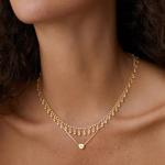 Tiny Gold Initial Heart Necklace-14K Gold Plated Handmade Dainty Personalized Letter Heart Choker Necklace Gift For Women Necklace Jewelry