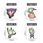 Invader ZIM Enamel Pins Custom Cartoon Dib Pig Brooches Lapel Badges Anime TV Series Jewelry Gift for Fans Friends