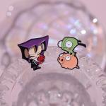Invader ZIM Enamel Pins Custom Cartoon Dib Pig Brooches Lapel Badges Anime TV Series Jewelry Gift for Fans Friends