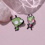 Invader ZIM Enamel Pins Custom Cartoon Dib Pig Brooches Lapel Badges Anime TV Series Jewelry Gift for Fans Friends
