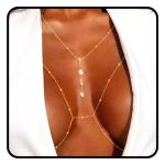 Gold Crystal Body Chain for Women