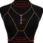 Gold Crystal Body Chain for Women