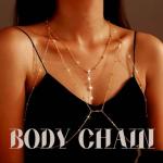 Gold Crystal Body Chain for Women