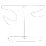 Rhinestone Heart Leg and Waist Chain Jewelry