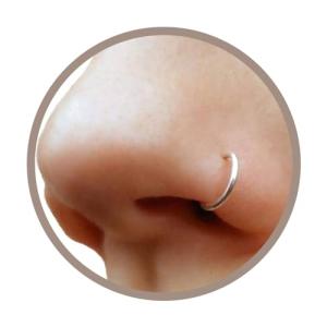 Sterling Silver Clip-On Nose Ring - Faux Hoop