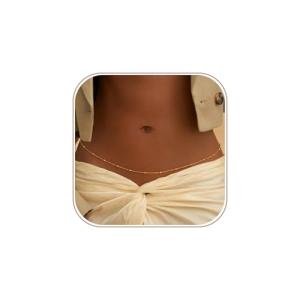 14K Gold Plated Women's Adjustable Waist Chain