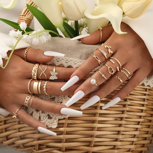 22 Pcs Boho Gold Midi Knuckle Ring Set