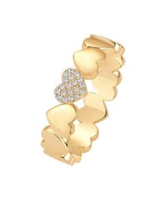 Heart Stackable Ring in 14K Yellow Gold