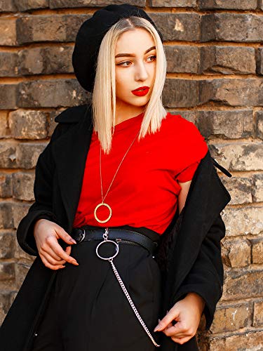 Hicarer 12 Pieces Long Pendant Necklace Set Y Tassel Leaf Circle Bar Necklace for Women (Versatile Style)