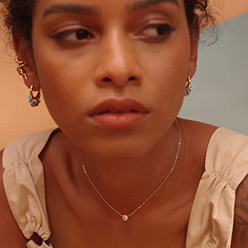 Tiny Gold Initial Heart Necklace-14K Gold Plated Handmade Dainty Personalized Letter Heart Choker Necklace Gift For Women Necklace Jewelry