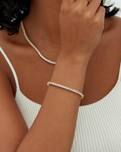 PAVOI 14K Gold Plated Classic Cubic Zirconia Bracelet