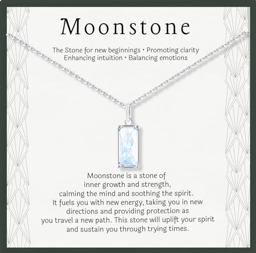 New Beginnings Rainbow Moonstone Sterling Silver Necklace