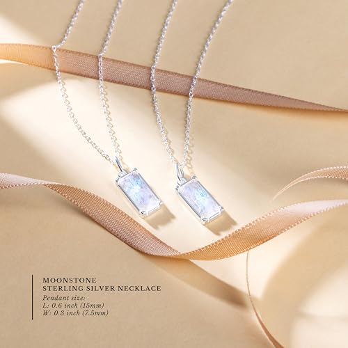 New Beginnings Rainbow Moonstone Sterling Silver Necklace