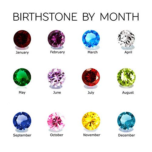 CLY Jewelry Personalized Name Necklace with Heart 18K Gold Plated Nameplate Custom Name Necklace with Birthstone