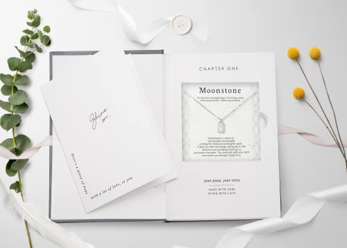 New Beginnings Rainbow Moonstone Sterling Silver Necklace