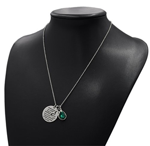 LParkin You Are Braver Than You Believe Awareness Necklace Birthstone Graduation Gift Best Friend Encouragement Gifts …