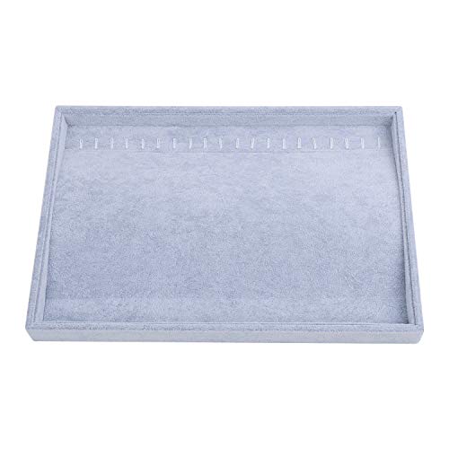 STYLIFING 20 Hooks Necklaces Tray Velvet Neckalce Organizer Bracelet Display Case Holder Stackable for Necklaces Hand Chains Gifts for Women Girls