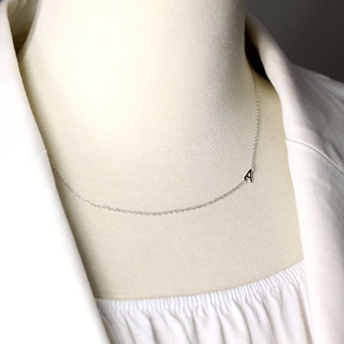 Deidreamers Sterling Silver Side Mini Initial Necklace M