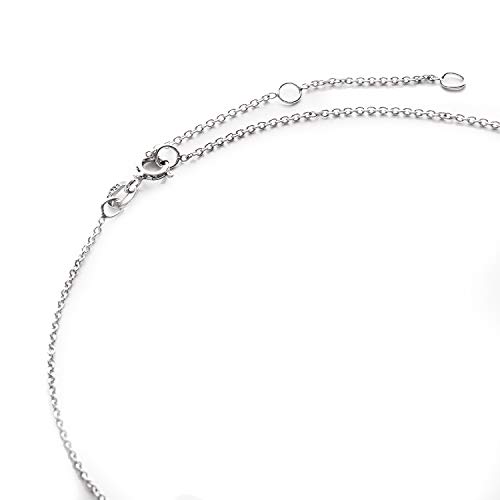 Deidreamers Sterling Silver Side Mini Initial Necklace M